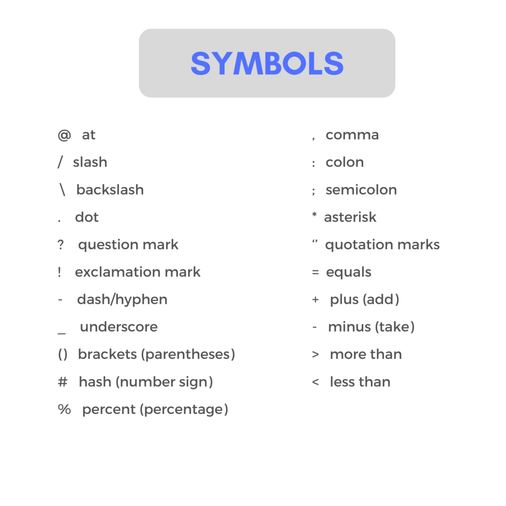 Symbols